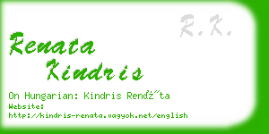 renata kindris business card